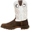 Durango Men's Western Boot, 9 M, Leather, 11 in H, Chocolate/White DDB0302 - alternate 7